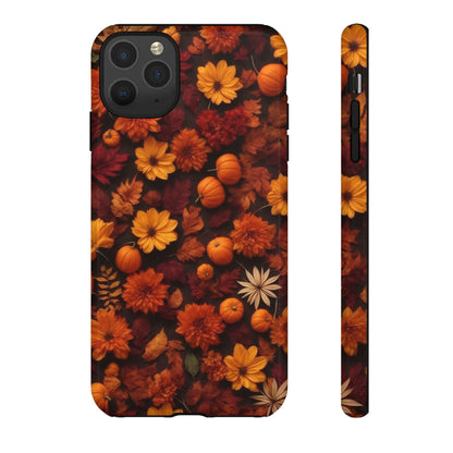 Floral Halloween Wallpaper Design | Durable Phone Case - Personalized Stylish Crafts