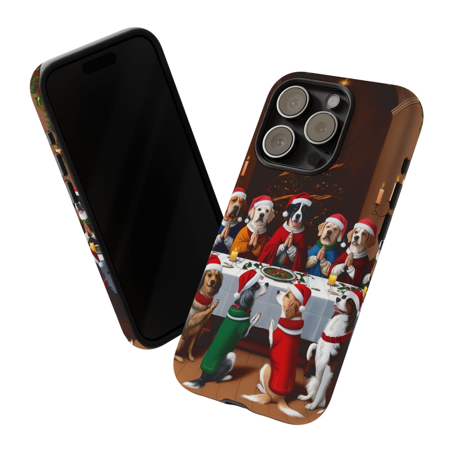 Christmas Dog Last Supper Phone Case | iPhone, Samsung, Pixel - Personalized Stylish Crafts