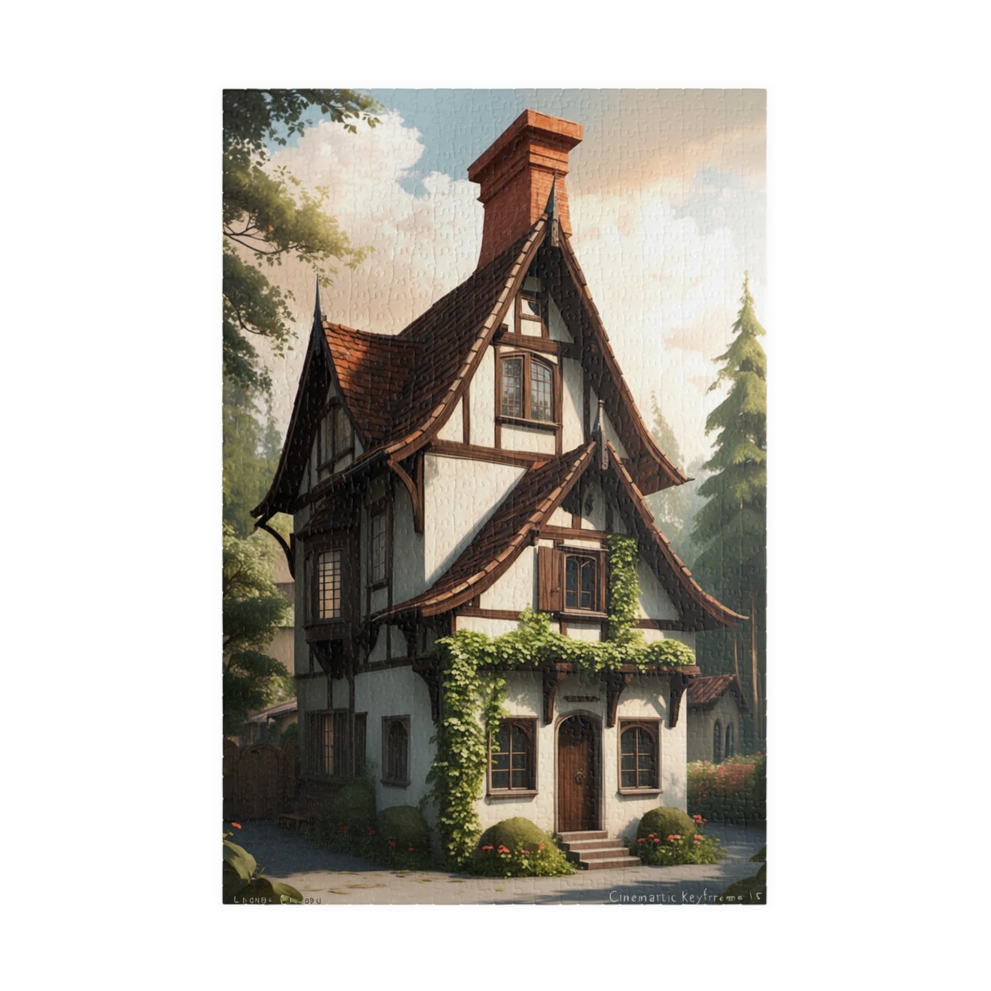 Fairytale House in the Woods 1000 Piece Jigsaw Puzzle - Gift for Adults - Personalized Stylish Crafts