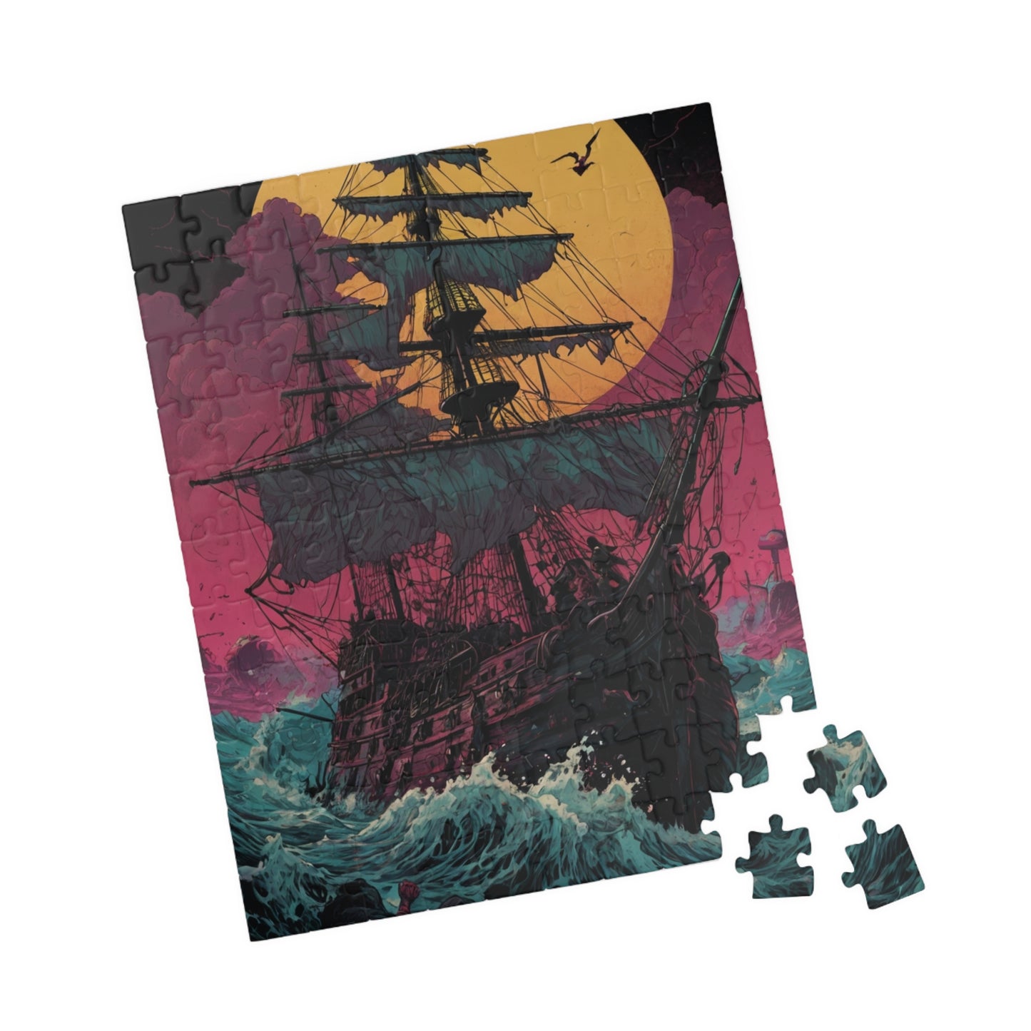 Pirate Ship Art 1000 piece Jigsaw Puzzle for Adults and Kids - Personalized Stylish Crafts