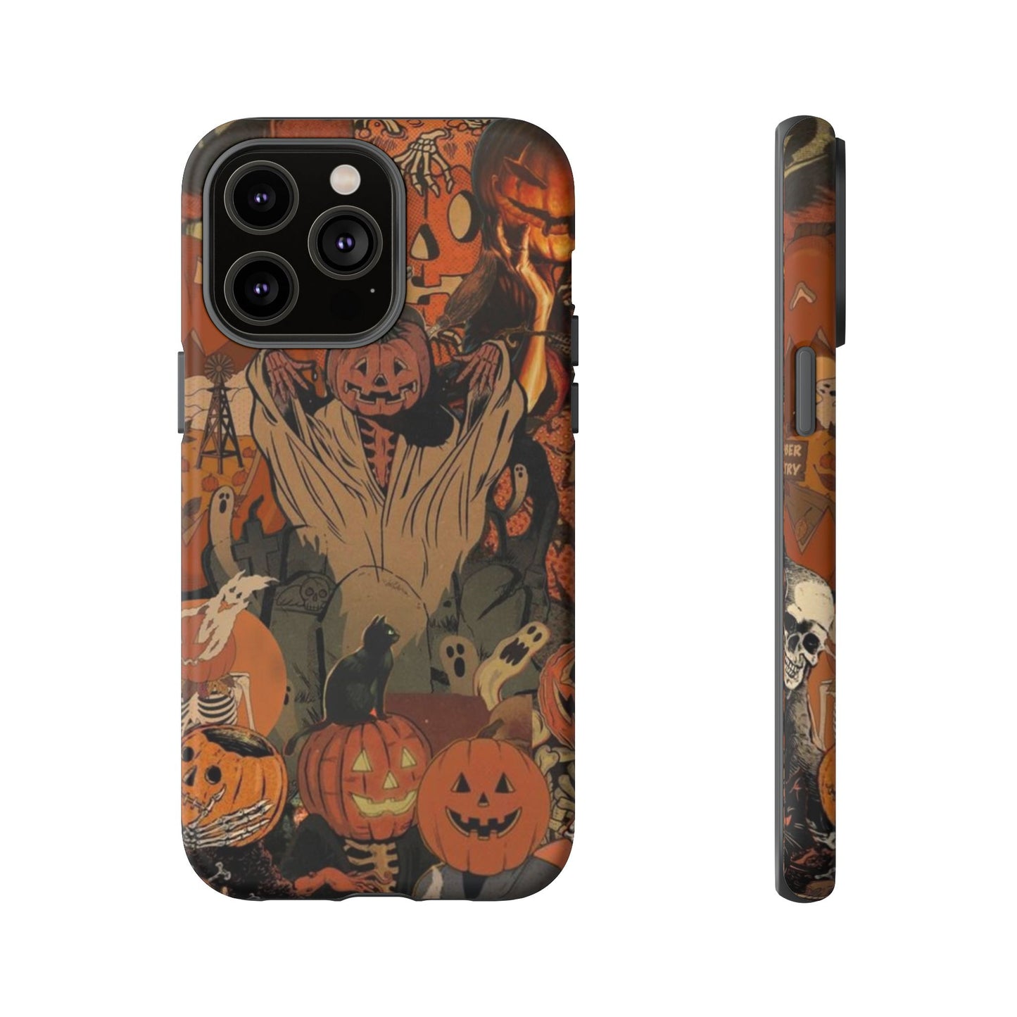 Scary Halloween Pumpkin Design | IPhone16 & Samsung S24 - Personalized Stylish Crafts