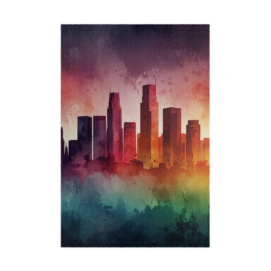 Sunset Skyline - Los Angeles Jigsaw Puzzle - Perfect Gift Idea - Personalized Stylish Crafts