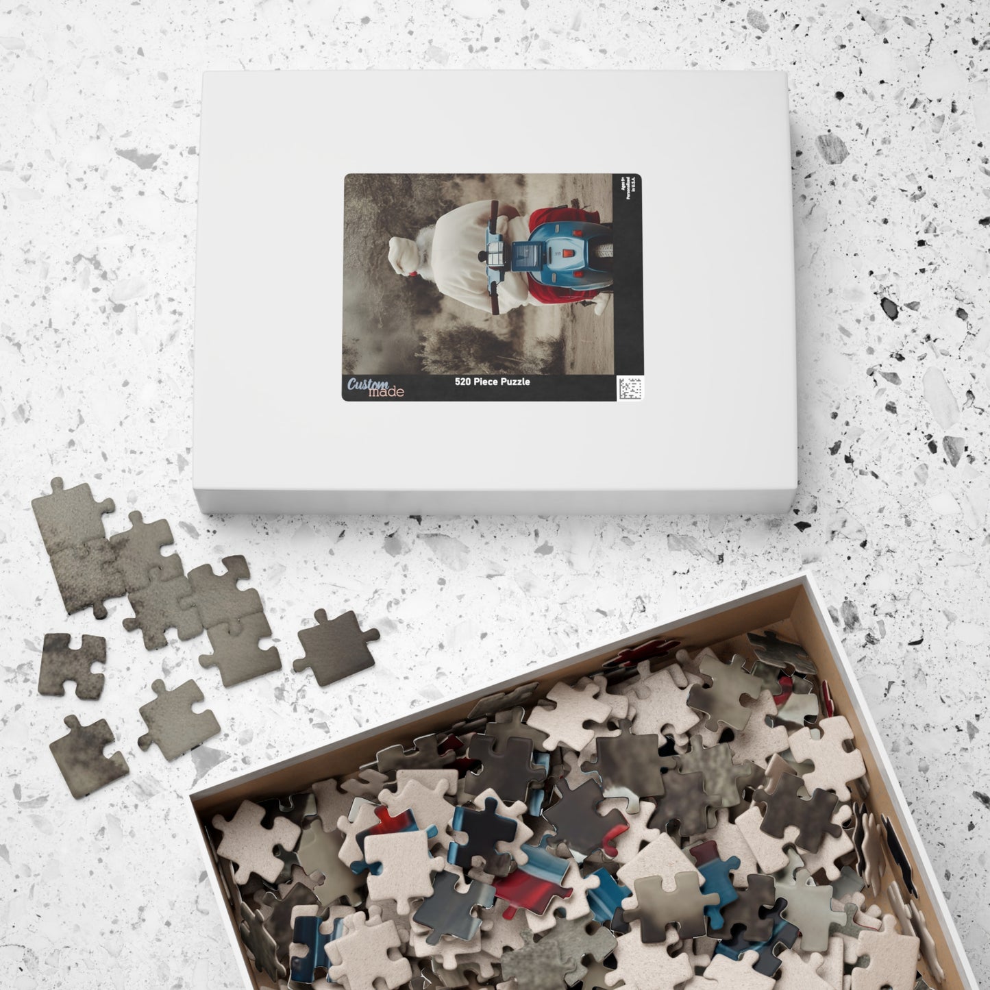 Christmas Gift with Funny Santa Design Jigsaw Puzzle - Aesthetic Home Decor - Personalized Stylish Crafts