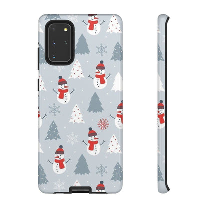 Baby Blue IPhone 14 Case with Christmas Holiday Pattern Design - Personalized Stylish Crafts