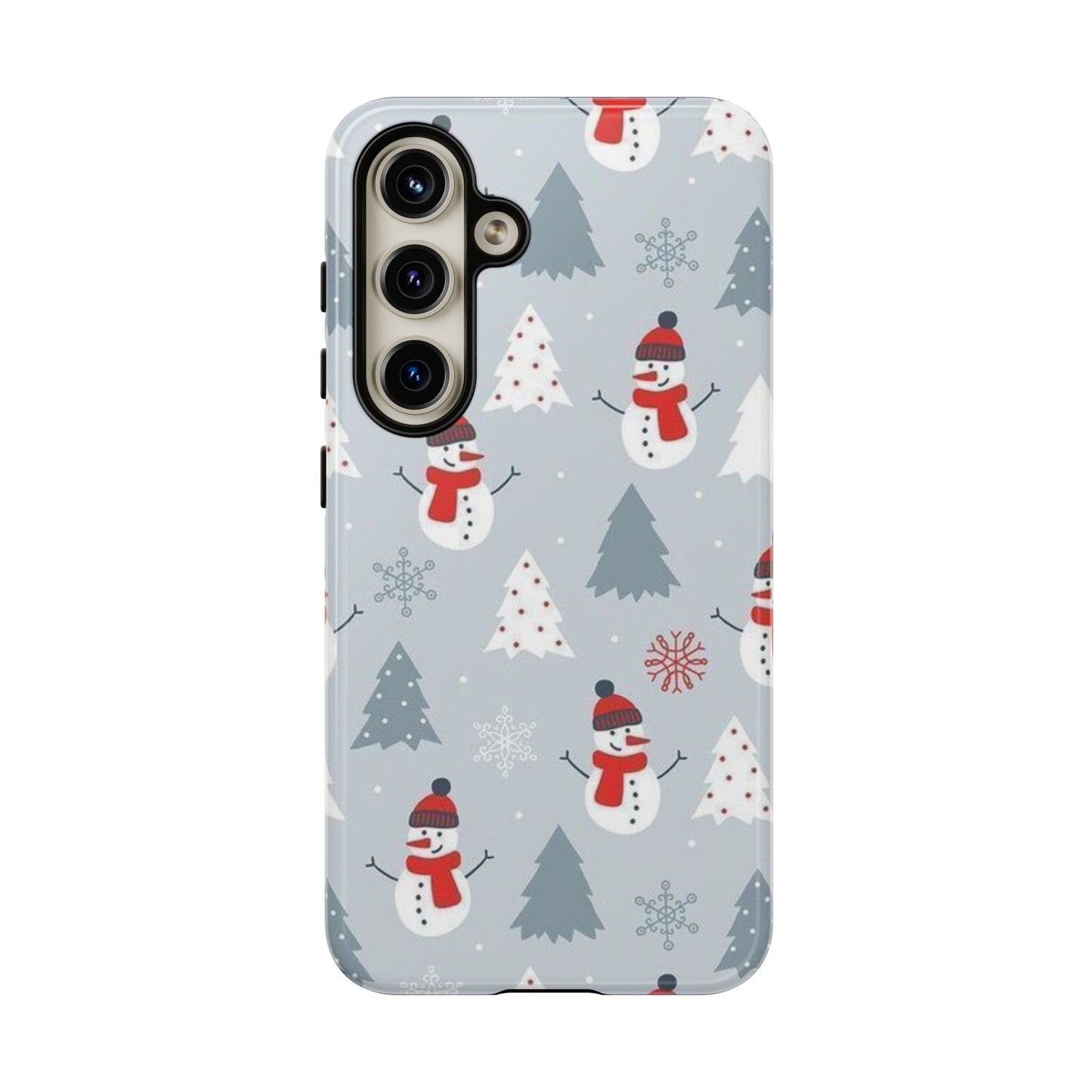 Baby Blue IPhone 14 Case with Christmas Holiday Pattern Design - Personalized Stylish Crafts