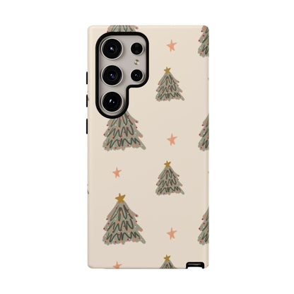 Cute Christmas Tree Wallpaper Phone Case | iPhone, Samsung, Pixel - Personalized Stylish Crafts