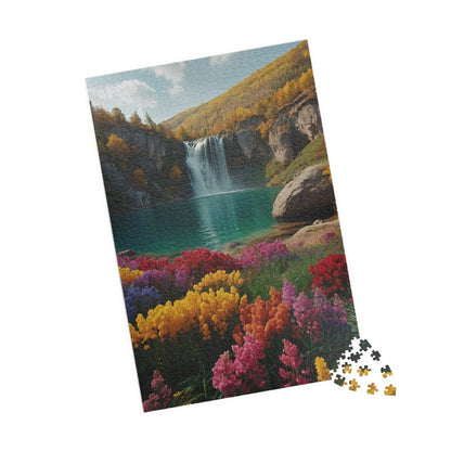 Cliff Fall Nature Jigsaw Puzzle - Stunning Art for Home Decor - Personalized Stylish Crafts