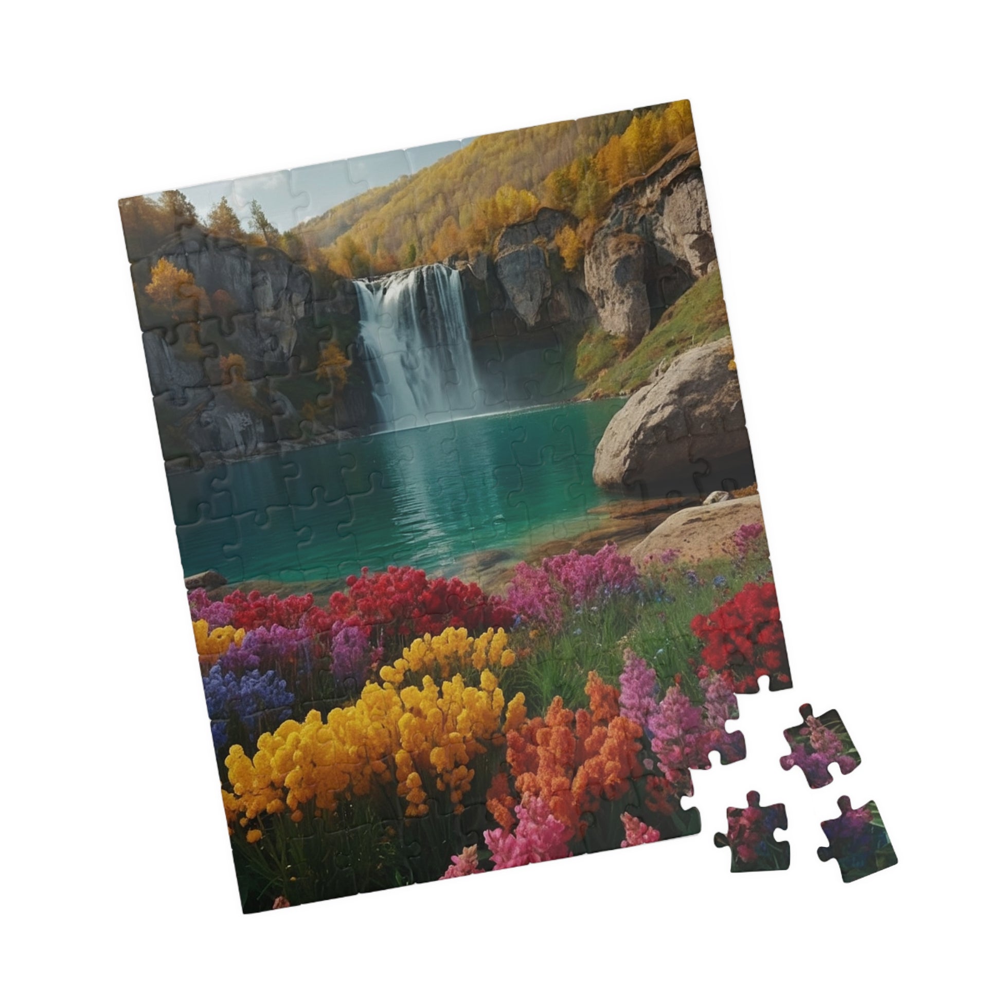 Cliff Fall Nature Jigsaw Puzzle - Stunning Art for Home Decor - Personalized Stylish Crafts