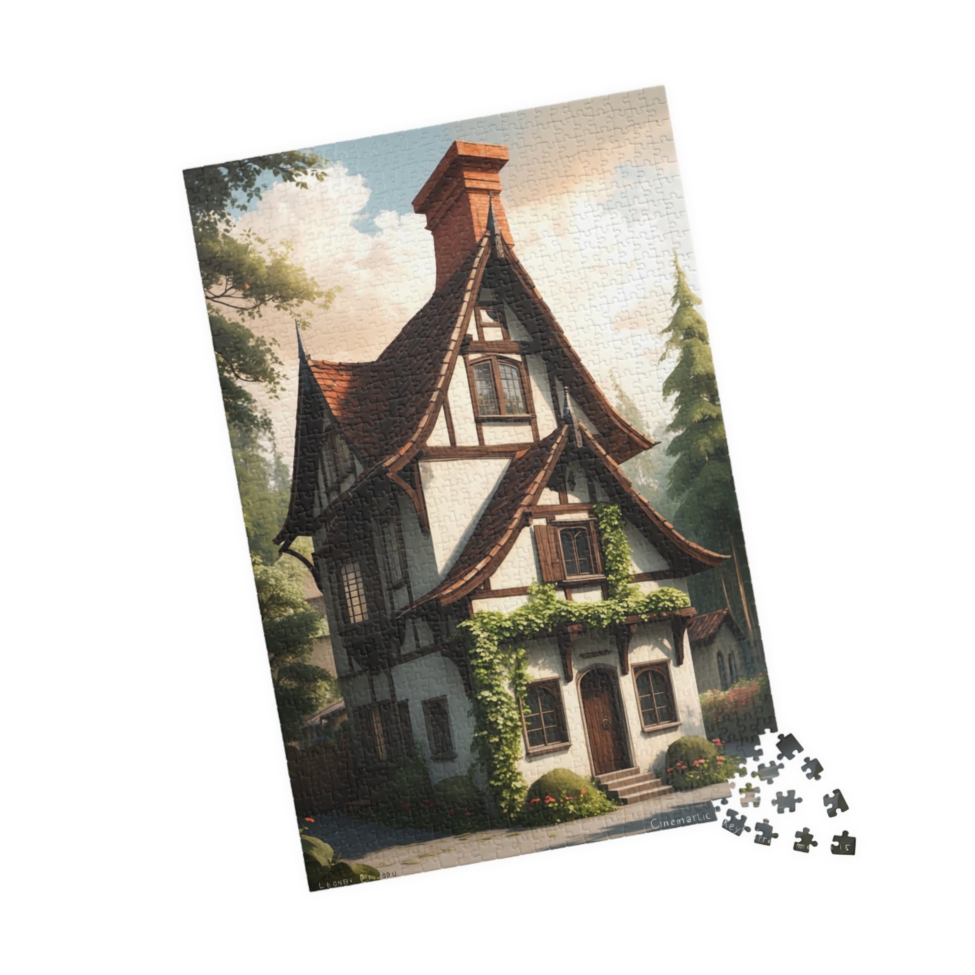 Fairytale House in the Woods 1000 Piece Jigsaw Puzzle - Gift for Adults - Personalized Stylish Crafts