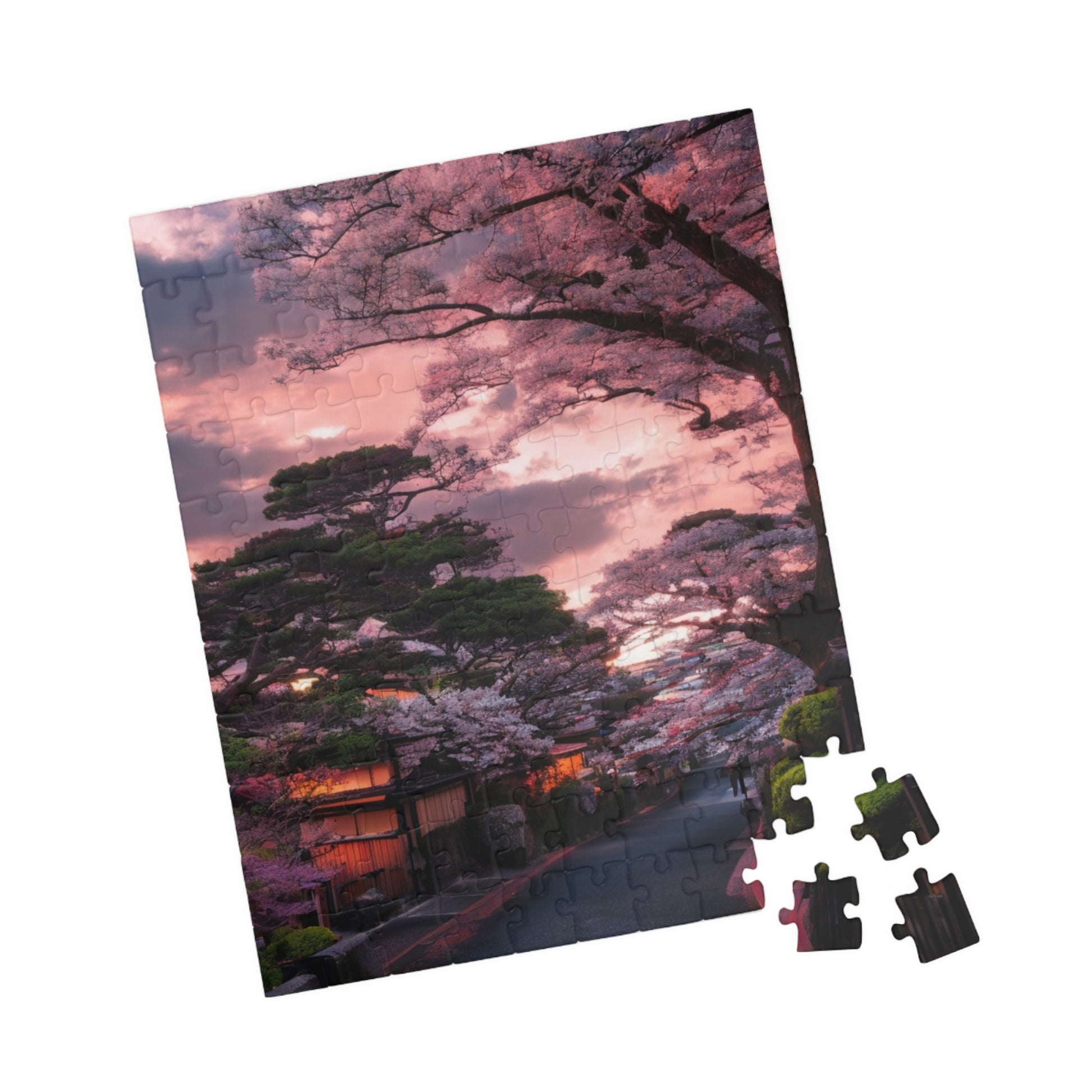 Cherry Blossom Tree Jigsaw Puzzle - Colourful Wall Decor - Personalized Stylish Crafts