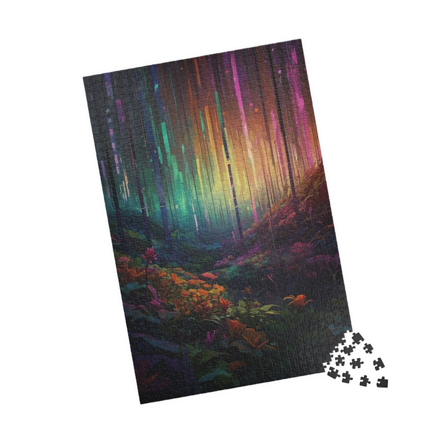 Neon Forest Trip Dream Jigsaw Puzzle - Colourful Fun Design - Personalized Stylish Crafts