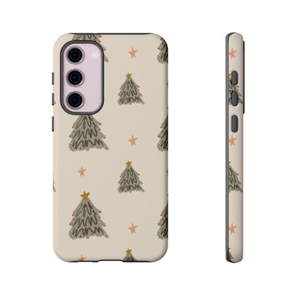 Cute Christmas Tree Wallpaper Phone Case | iPhone, Samsung, Pixel - Personalized Stylish Crafts