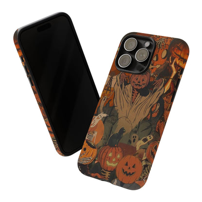 Scary Halloween Pumpkin Design | IPhone16 & Samsung S24 - Personalized Stylish Crafts