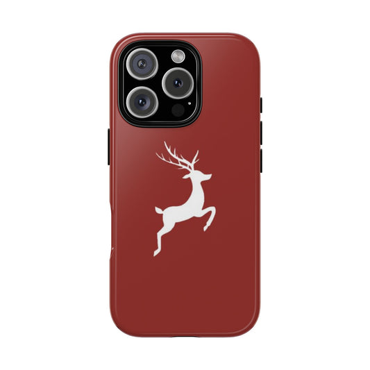 Red and White Christmas Reindeer Phone Case | iPhone, Samsung, Pixel - Personalized Stylish Crafts