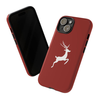 Red and White Christmas Reindeer Phone Case | iPhone, Samsung, Pixel - Personalized Stylish Crafts