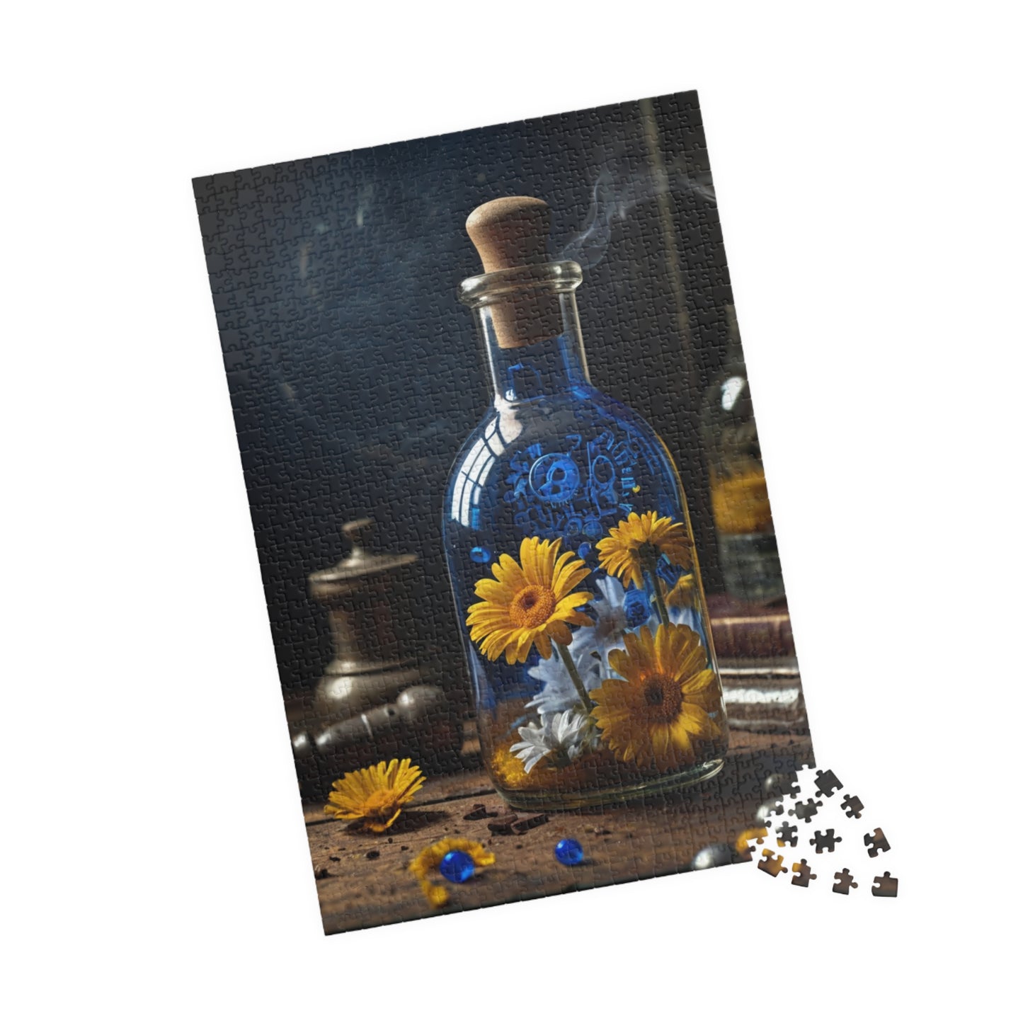 Vintage Bottle and Flower Jigsaw Puzzle - Perfect Gift Idea - Personalized Stylish Crafts