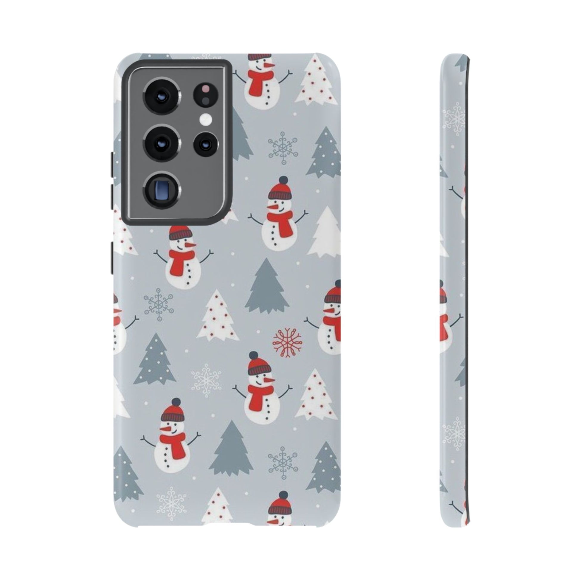 Baby Blue IPhone 14 Case with Christmas Holiday Pattern Design - Personalized Stylish Crafts