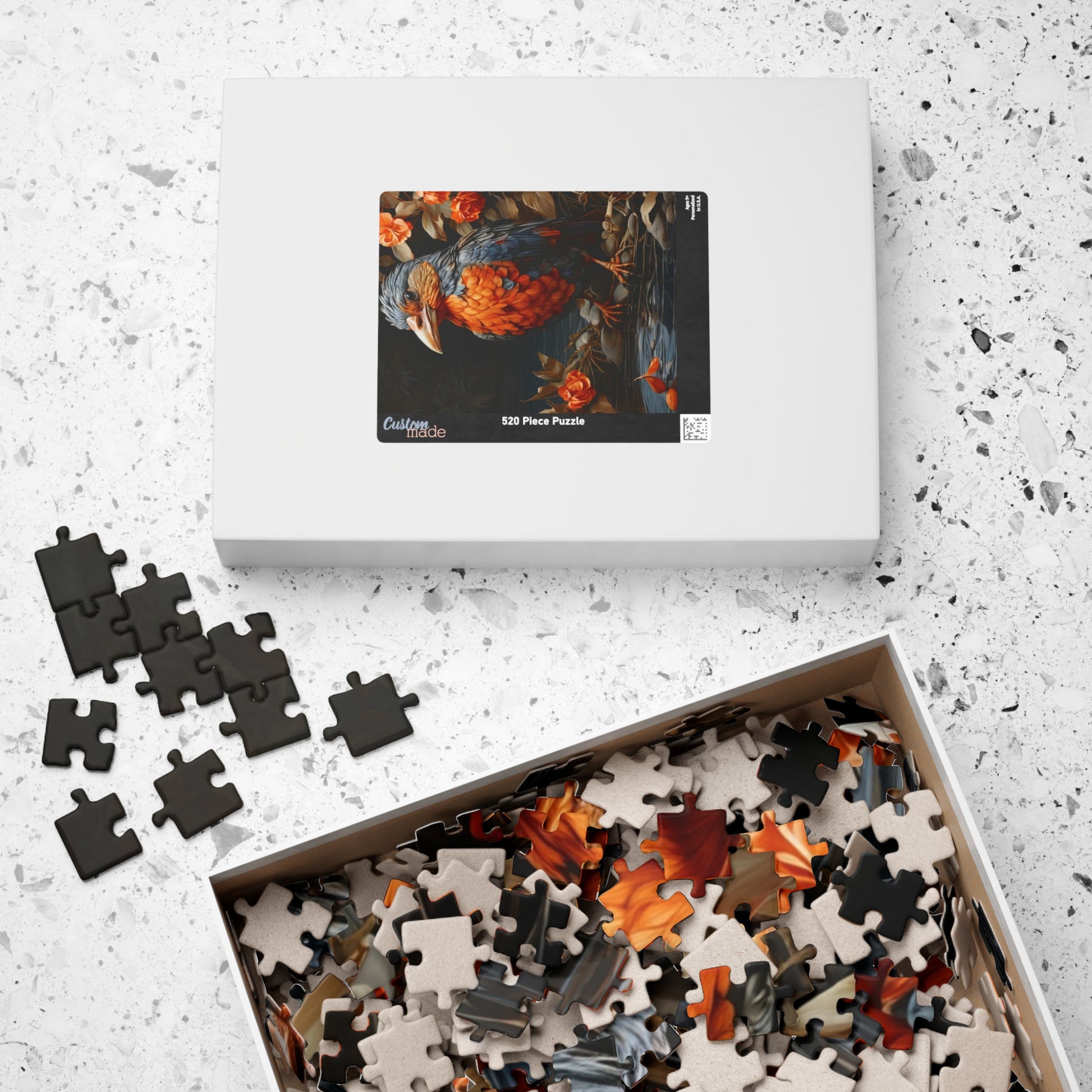 Fantasy Bird of a Feather Jigsaw Puzzle - Stunning Aesthetic Decor - Personalized Stylish Crafts