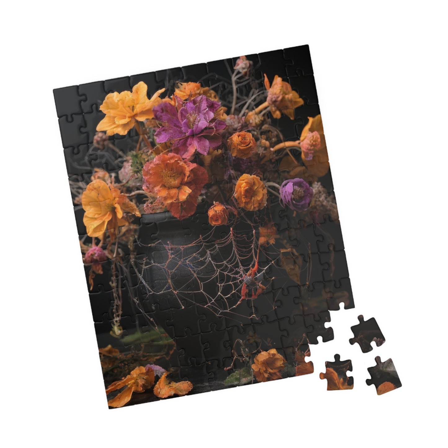 Dark Floral Fantasy Jigsaw Puzzle - Perfect Home Decor - Personalized Stylish Crafts