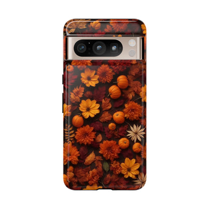 Floral Halloween Wallpaper Design | Durable Phone Case - Personalized Stylish Crafts