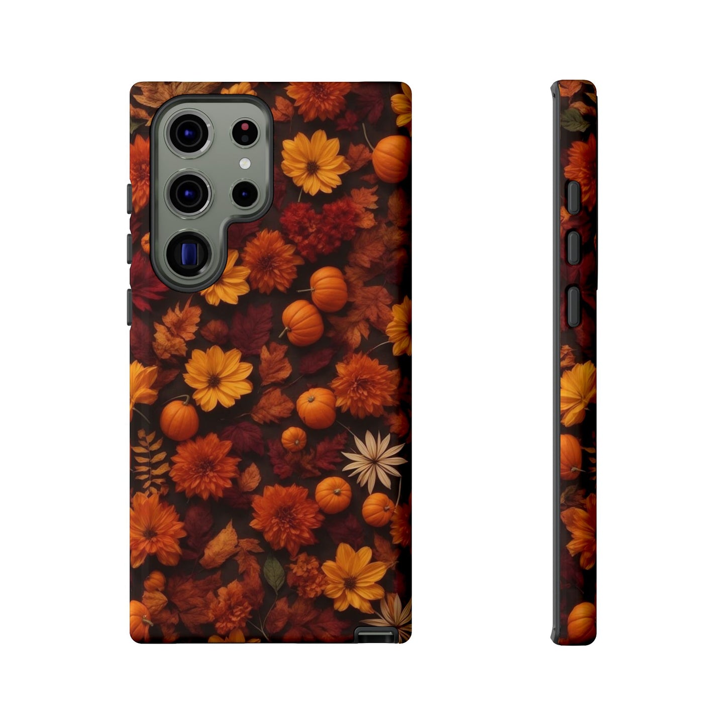 Floral Halloween Wallpaper Design | Durable Phone Case - Personalized Stylish Crafts