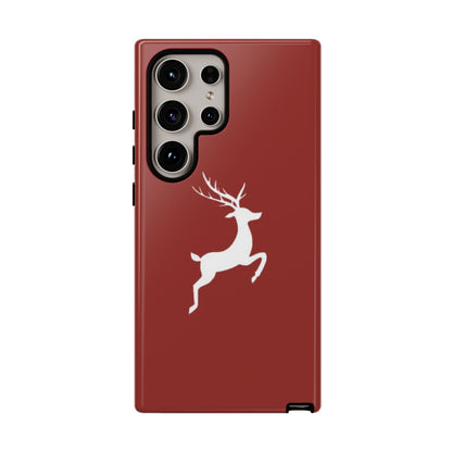 Red and White Christmas Reindeer Phone Case | iPhone, Samsung, Pixel - Personalized Stylish Crafts