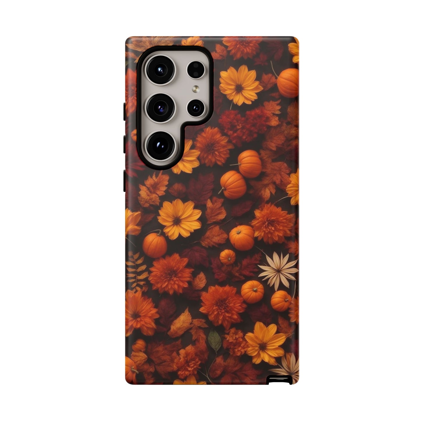 Floral Halloween Wallpaper Design | Durable Phone Case - Personalized Stylish Crafts