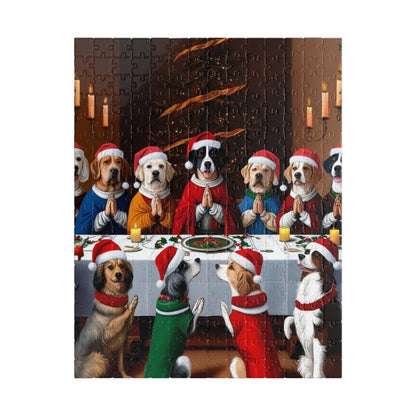 Christmas Dog Last Supper Jigsaw Puzzle - Personalized Stylish Crafts