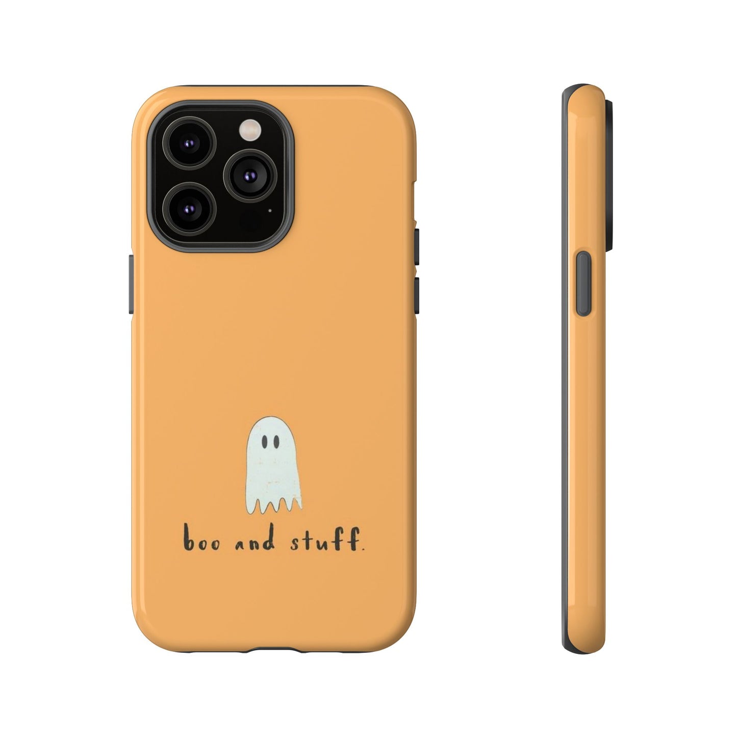 Halloween Ghost Quote Phone Case with Anti-Scratch Finish - Personalized Stylish Crafts