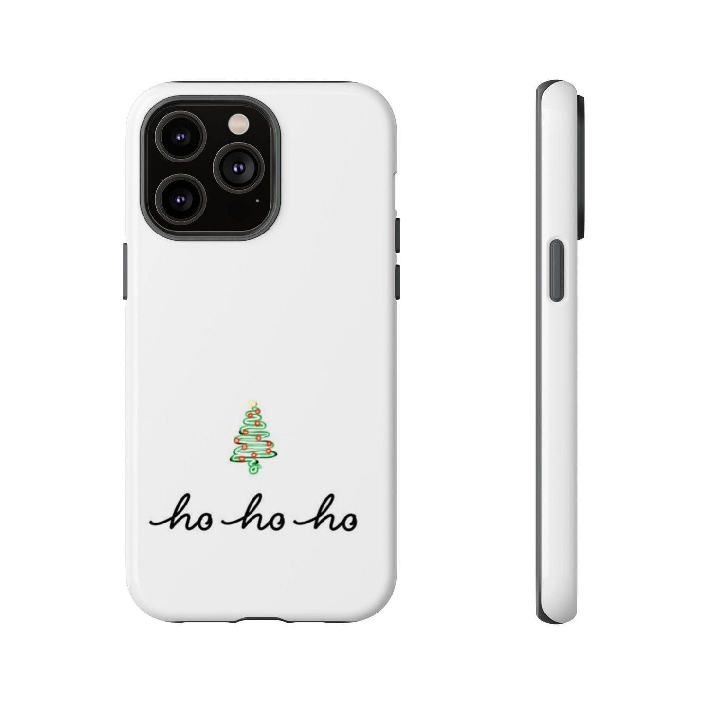 ho ho ho Christmas Phone Case White | iPhone Samsung Galaxy Google Pixel - Personalized Stylish Crafts