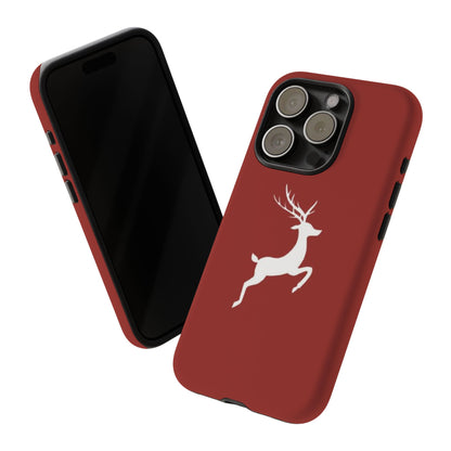 Red and White Christmas Reindeer Phone Case | iPhone, Samsung, Pixel - Personalized Stylish Crafts