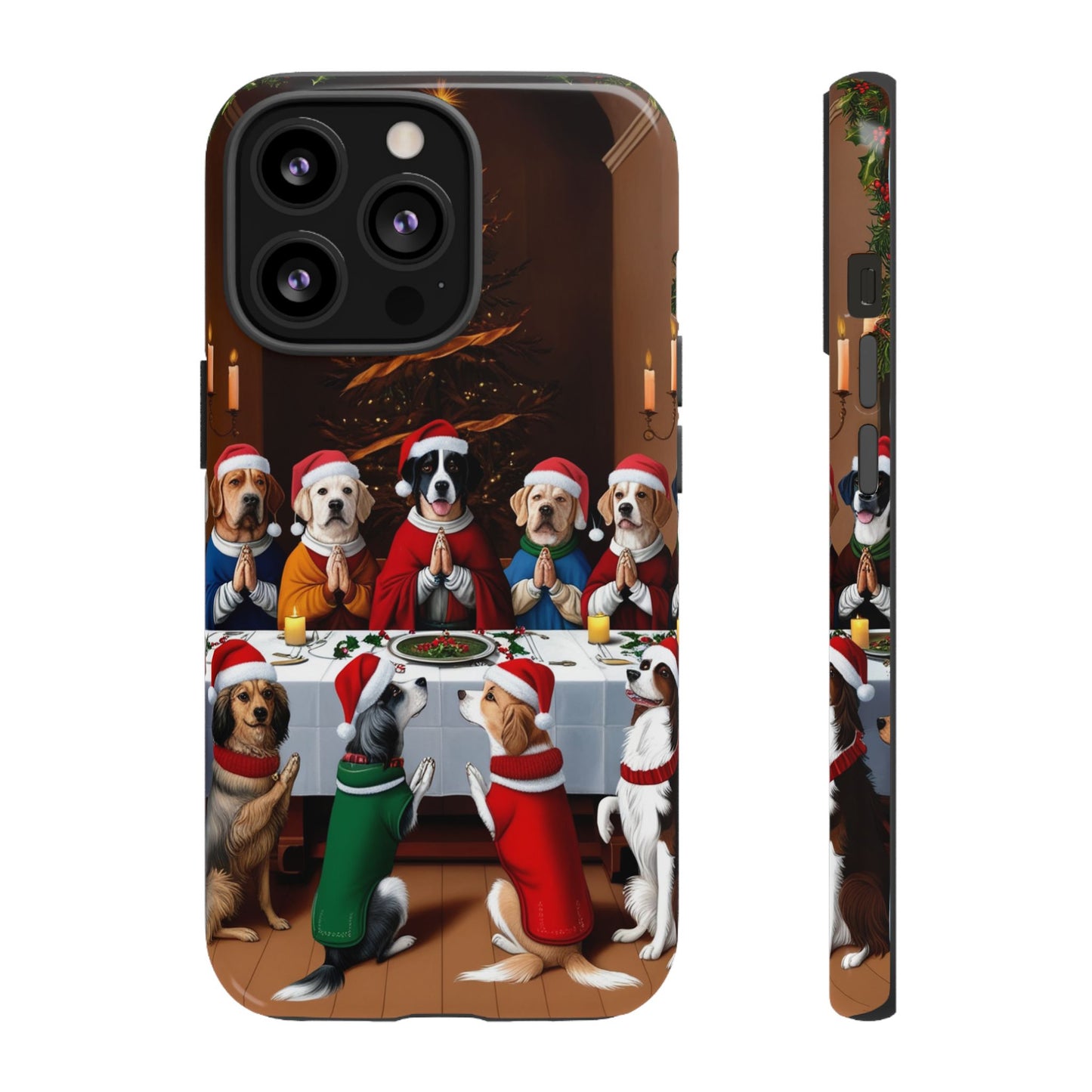 Christmas Dog Last Supper Phone Case | iPhone, Samsung, Pixel - Personalized Stylish Crafts