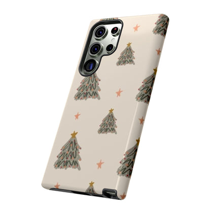 Cute Christmas Tree Wallpaper Phone Case | iPhone, Samsung, Pixel - Personalized Stylish Crafts