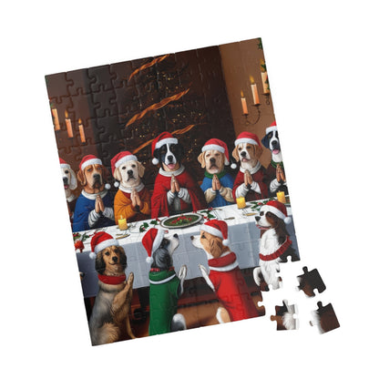 Christmas Dog Last Supper Jigsaw Puzzle - Personalized Stylish Crafts