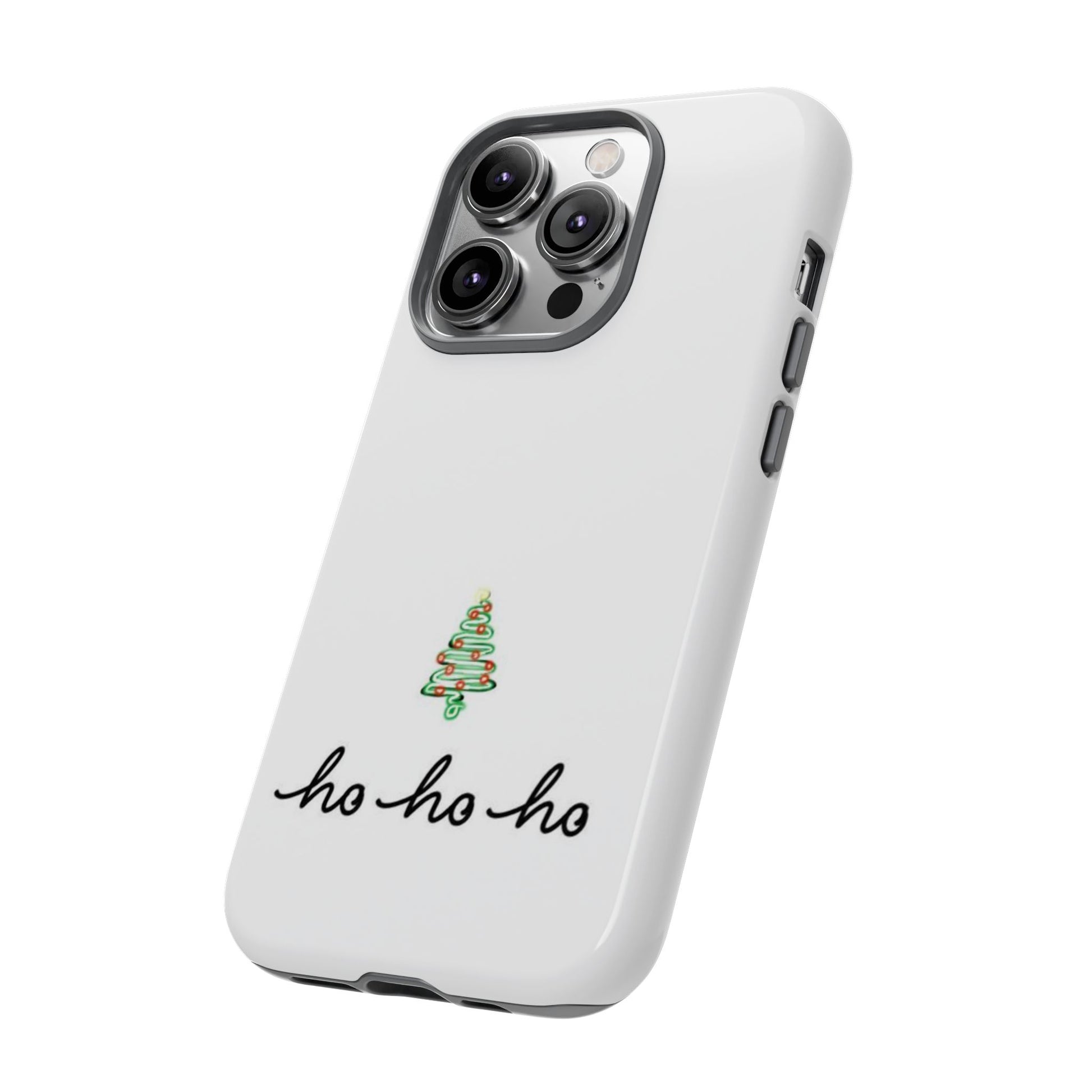 ho ho ho Christmas Phone Case White | iPhone Samsung Galaxy Google Pixel - Personalized Stylish Crafts