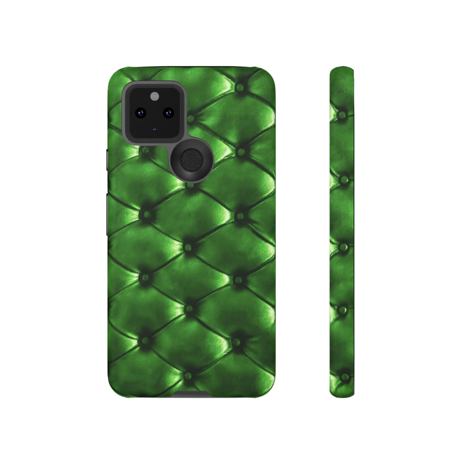 Green Luxurious Tufted Phone Case | iPhone, Samsung, Pixel - Personalized Stylish Crafts