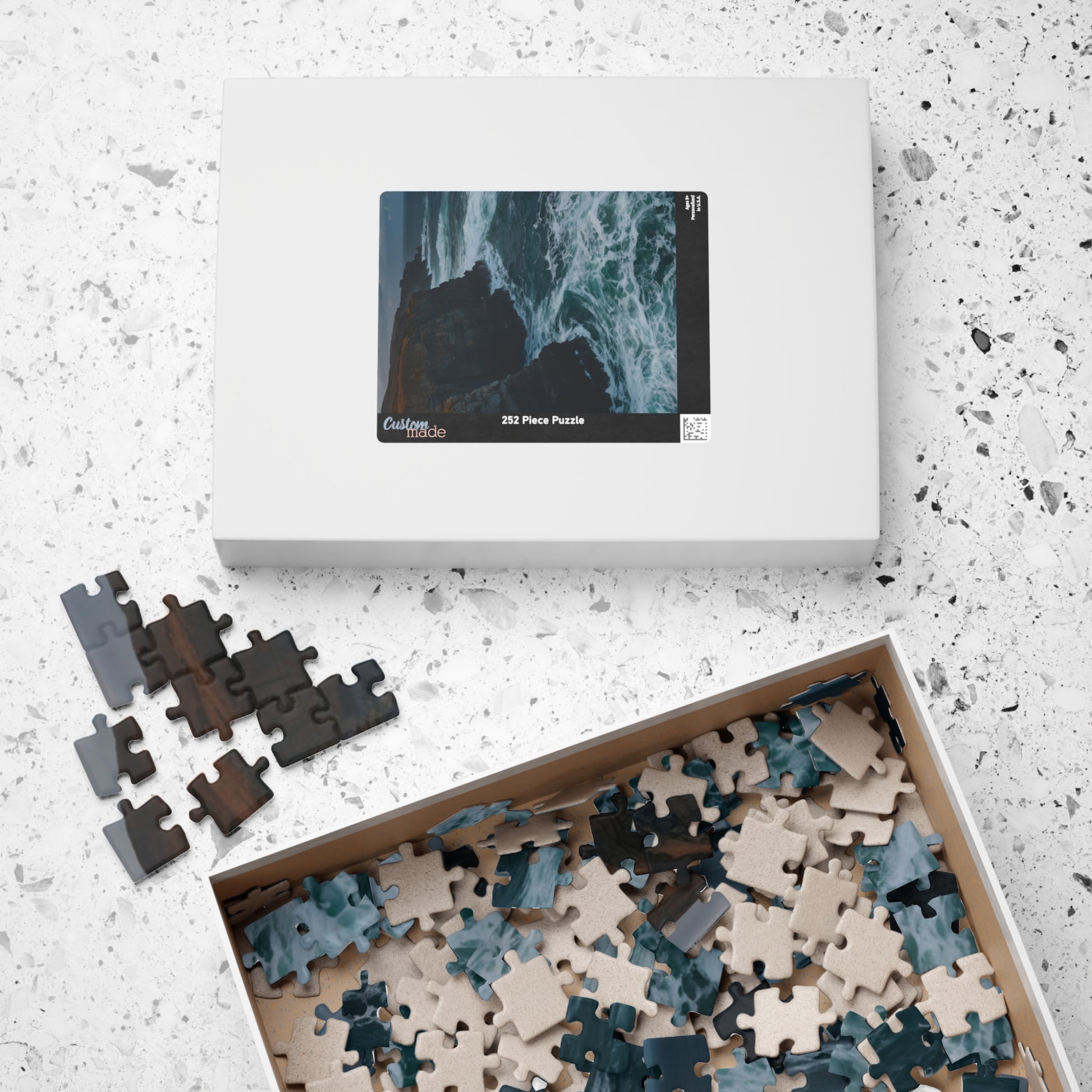 Ocean Cliff Jigsaw Puzzle - Home Decor Piece - Personalized Stylish Crafts