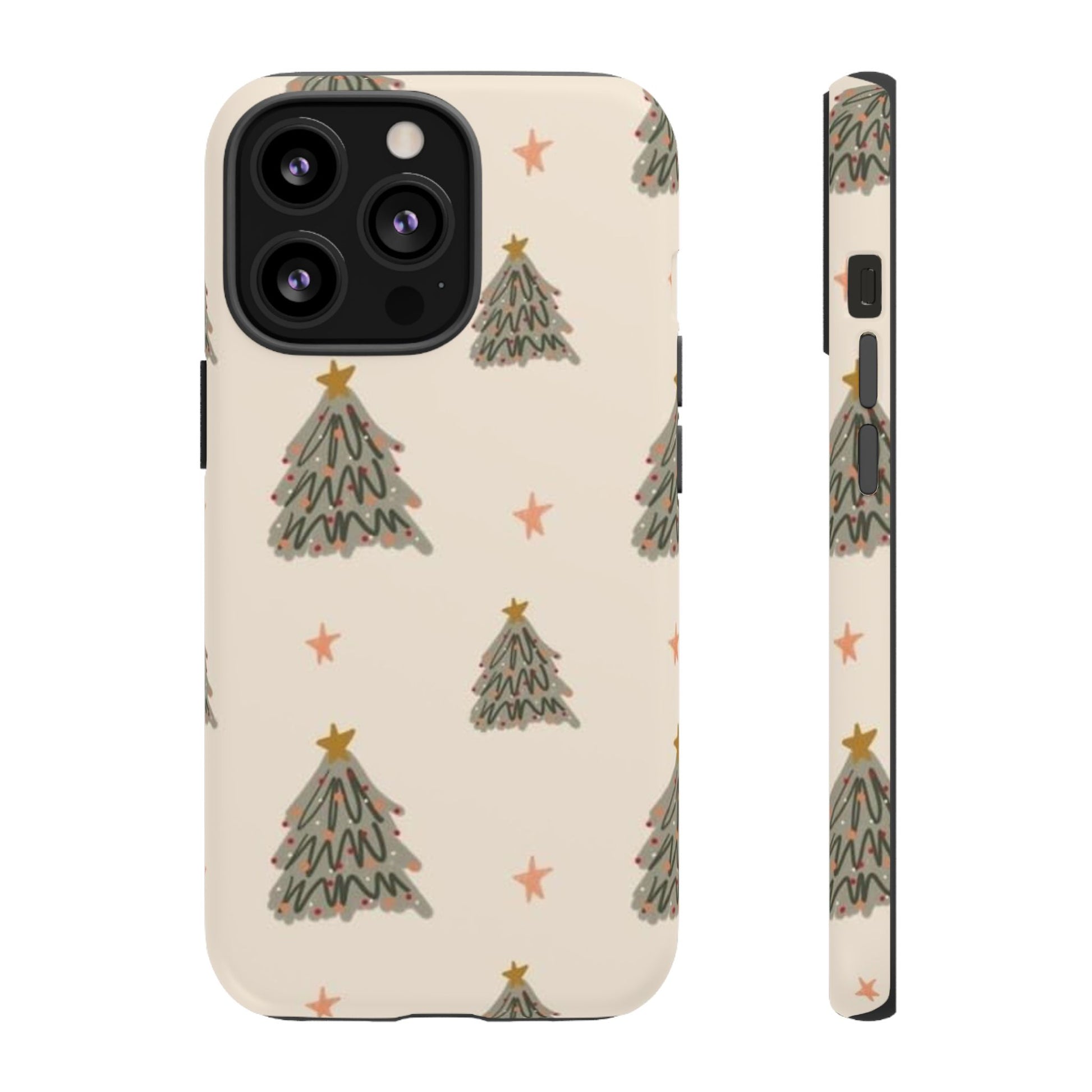 Cute Christmas Tree Wallpaper Phone Case | iPhone, Samsung, Pixel - Personalized Stylish Crafts