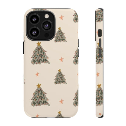 Cute Christmas Tree Wallpaper Phone Case | iPhone, Samsung, Pixel - Personalized Stylish Crafts