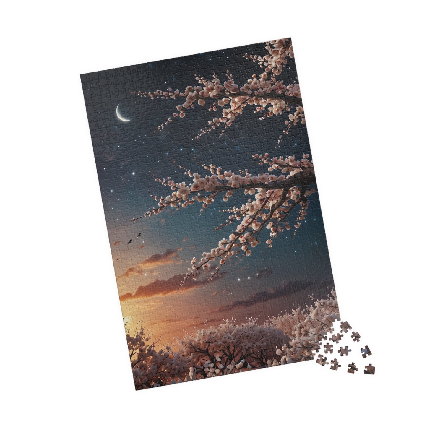 Cherry Blossom Jigsaw Puzzle - Aesthetic Home Decor - Personalized Stylish Crafts