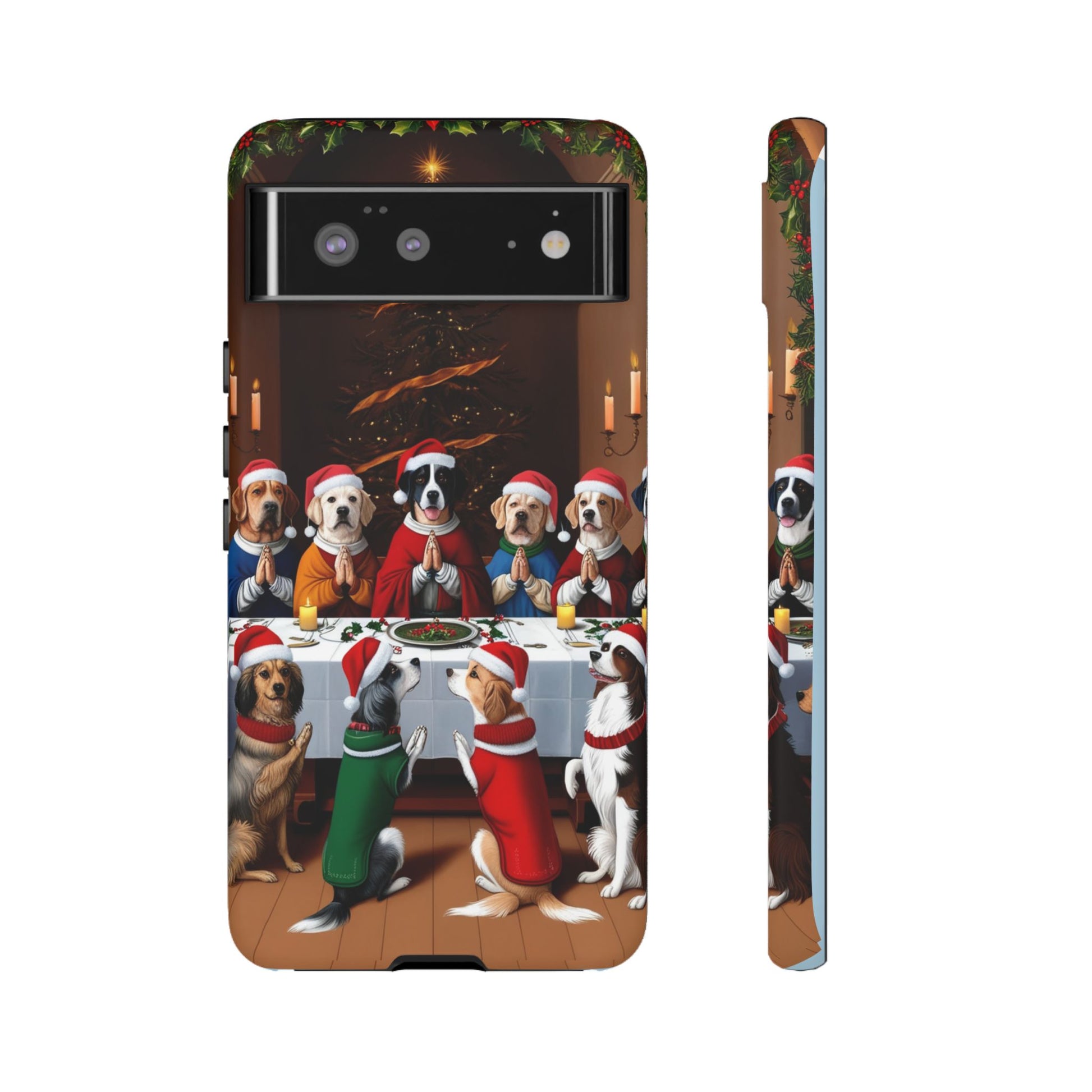 Christmas Dog Last Supper Phone Case | iPhone, Samsung, Pixel - Personalized Stylish Crafts