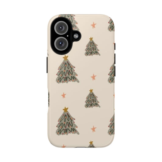 Cute Christmas Tree Wallpaper Phone Case | iPhone, Samsung, Pixel - Personalized Stylish Crafts