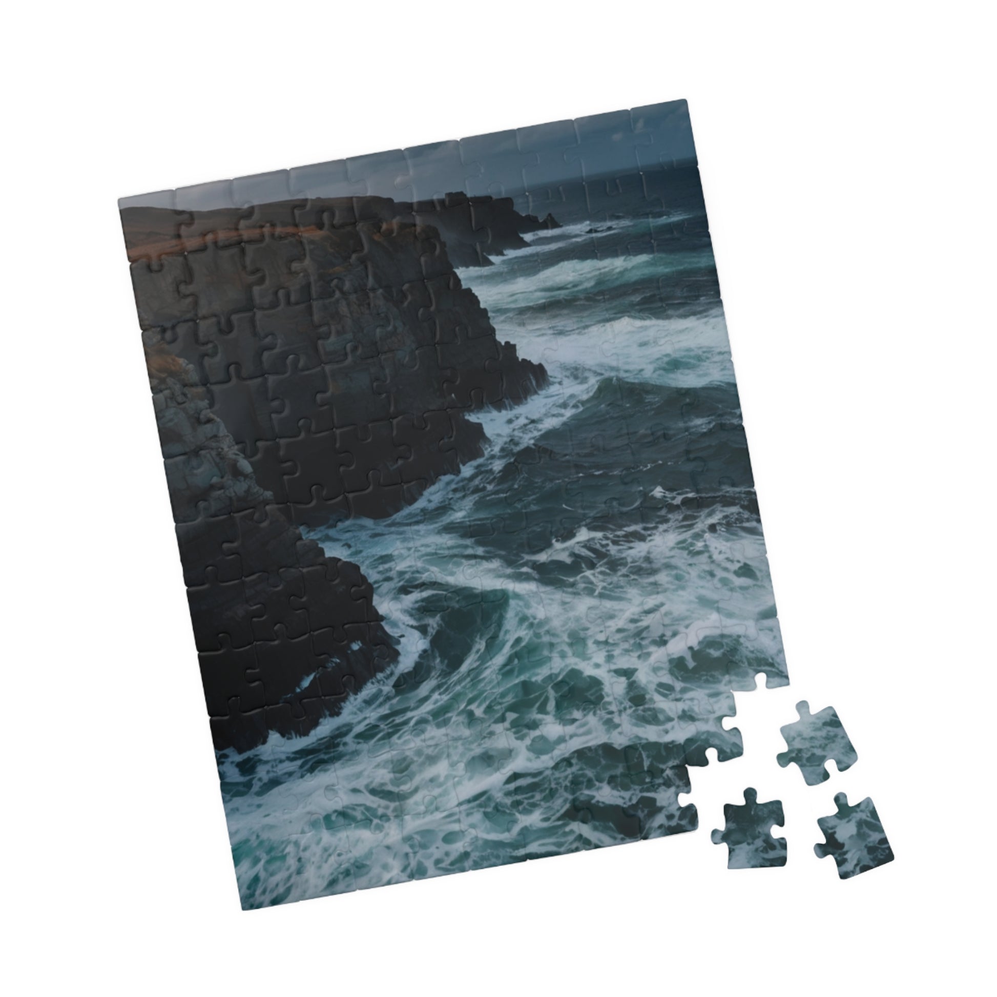 Ocean Cliff Jigsaw Puzzle - Home Decor Piece - Personalized Stylish Crafts