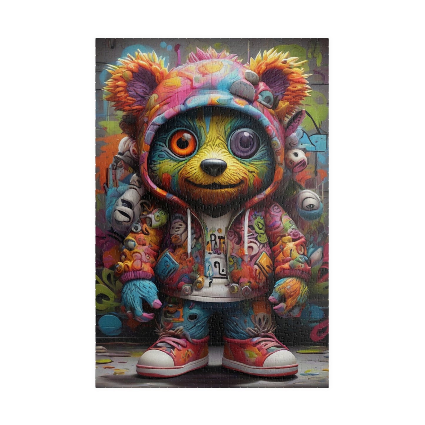 Trippy Bear Art Jigsaw Puzzle - Colourful Fun Design - Personalized Stylish Crafts