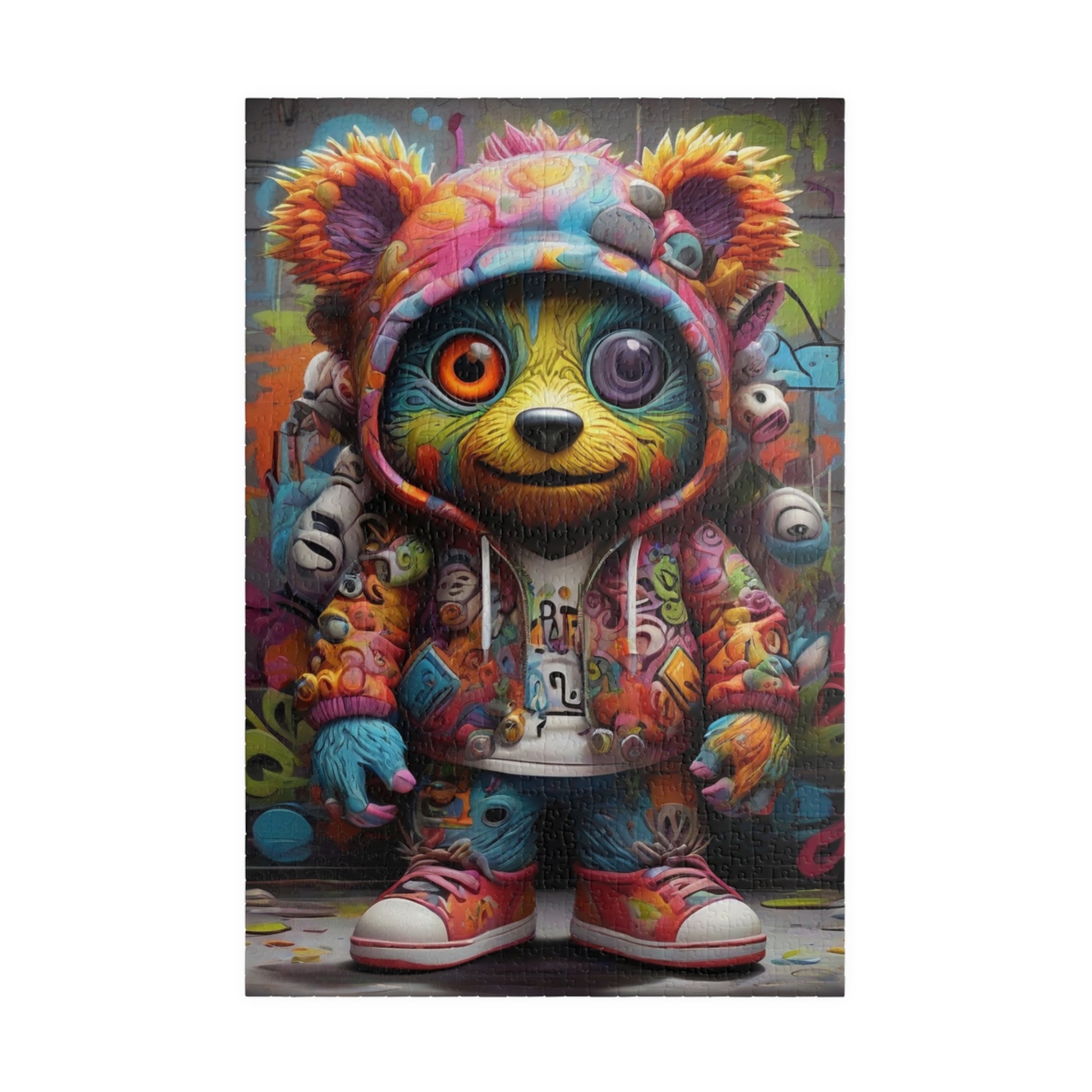 Trippy Bear Art Jigsaw Puzzle - Colourful Fun Design - Personalized Stylish Crafts