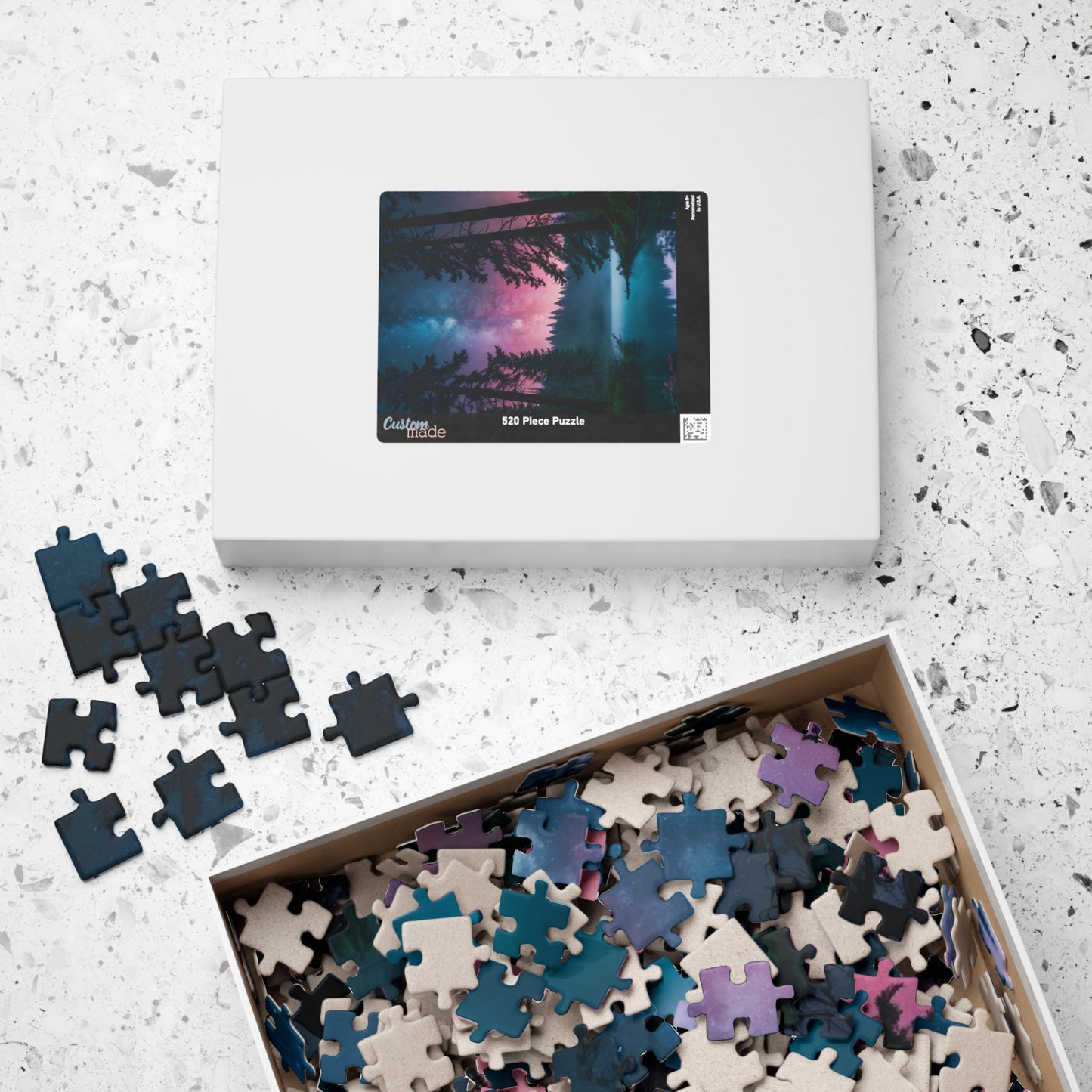 Psychedelic Night Dream Jigsaw Puzzle - Bold Modern Design - Personalized Stylish Crafts