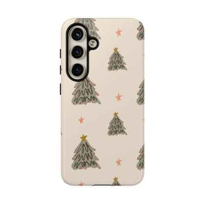 Cute Christmas Tree Wallpaper Phone Case | iPhone, Samsung, Pixel - Personalized Stylish Crafts