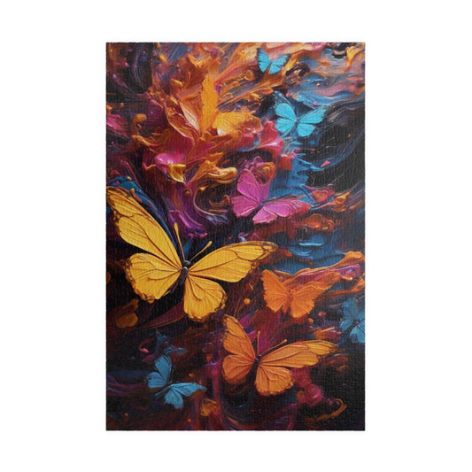 Vibrant Butterfly Dream Jigsaw Puzzle - Colorful Nature Art Decor - Personalized Stylish Crafts