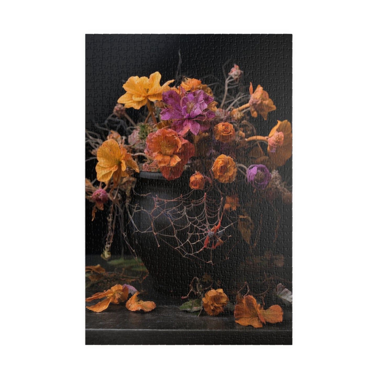 Dark Floral Fantasy Jigsaw Puzzle - Perfect Home Decor - Personalized Stylish Crafts