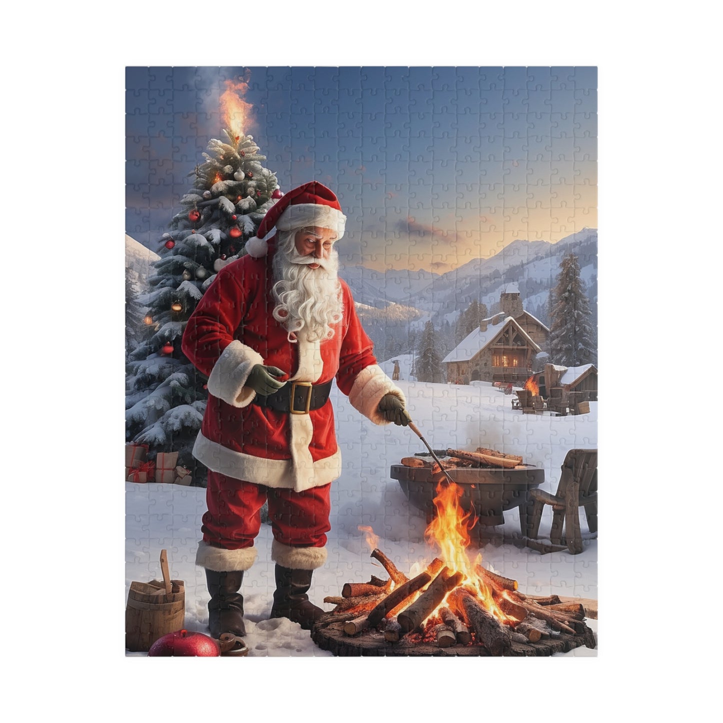 Cozy Christmas Eve 500 piece Jigsaw Puzzle | Gift for Family Members - Personalized Stylish Crafts